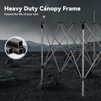 10x30 Heavy Duty Pop Up Canopy Tent with 8 Sidewalls, Dark Blue in Dark Blue, alternate view 4