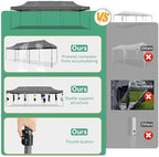 10x30 Heavy Duty Pop Up Canopy Tent with 8 Sidewalls, Gray in Gray, alternate view 5