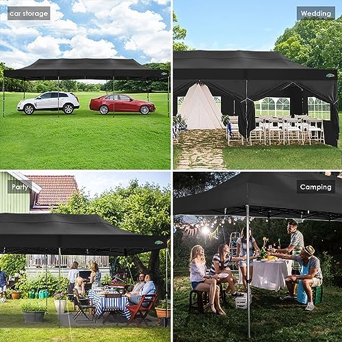 10x30 Heavy Duty Pop Up Canopy Tent with Sidewalls, Easy Up Canopy, alternate view 3