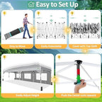 10x30 Party Tent: 10x30 Pop Up Canopy with Wheeled Bag - Tents for Parties with Patented Center-Lock Tech, 420D, alternate