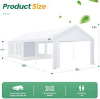 10x30 Party Tent, Heavy Duty Waterproof with 8 Sidewalls, alternate view 3