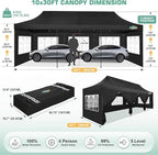 10x30 Pop Up Canopy Heavy Duty with 8 Removable Sidewalls, alternate view 2