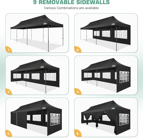 10x30 Pop Up Canopy Heavy Duty with 8 Removable Sidewalls, alternate view 6