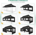 10x30 Pop Up Canopy Heavy Duty with 8 Removable Sidewalls, alternate view 6