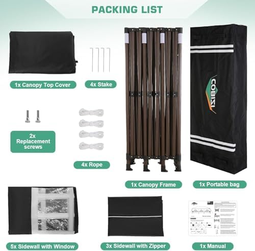 10x30 Pop Up Canopy Heavy Duty with 8 Removable Sidewalls, alternate view 7
