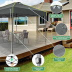 10x30 Pop Up Canopy One Push Party Tent with Air Vent Waterproof Commercial Outdoor Patio Gazebo for Parties, alternate view