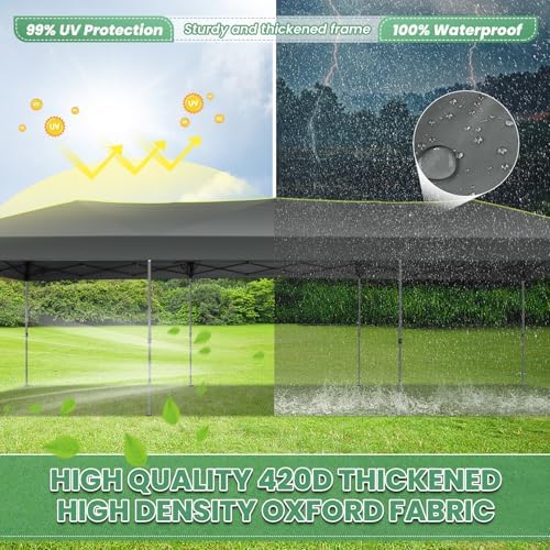 10x30 Pop Up Canopy One Push Party Tent with Air Vent Waterproof Commercial Outdoor Patio Gazebo for Parties, alternate view