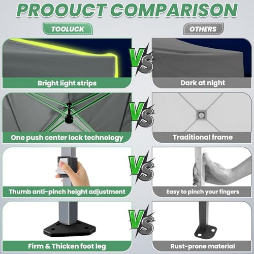 10x30 Pop Up Canopy One Push Party Tent with Air Vent Waterproof Commercial Outdoor Patio Gazebo for Parties, alternate view