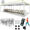 10x30 Pop Up Canopy One Push Party Tent with Air Vent Waterproof Commercial Outdoor Patio Gazebo for Parties
