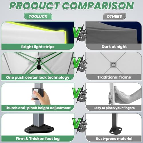 10x30 Pop Up Canopy One Push Party Tent with Air Vent Waterproof Commercial Outdoor Patio Gazebo for Parties, alternate view