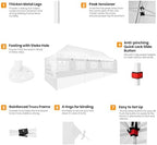 10x30 Pop up Canopy Tent for Parties, Roller Bag,8 Walls,4 Sandbags, alternate view 3