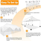 10x30 Pop up Canopy Tent for Parties, Roller Bag,8 Walls,4 Sandbags, alternate view 7