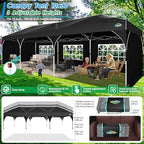 10x30 Pop Up Canopy Tent for Parties with 5 Sidewalls| Push Center Lock & Air Vent| Waterproof & UPF50+ |Gazebo, alternate