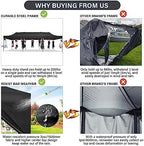10x30 Pop Up Canopy Tent, Heavy Duty Canopy(Black with 8 Sidewalls), alternate view 3