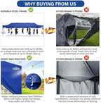10x30 Pop Up Canopy Tent, Heavy Duty Canopy(DarkBlue with 8 Sidewall), alternate view 3