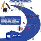 10x30 Pop Up Canopy Tent, Heavy Duty Canopy(DarkBlue with 8 Sidewall), alternate view 5