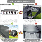 10x30 Pop Up Canopy Tent, Heavy Duty Canopy(Gray with 8 Sidewalls), alternate view 3