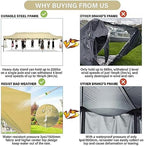 10x30 Pop Up Canopy Tent, Heavy Duty Canopy(Khaki with 8 Sidewalls), alternate view 3