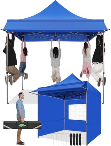 10x30 Pop Up Canopy Tent, Heavy Duty(Dark Blue Gray No Sidewalls)