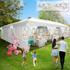 10x30 Pop Up Canopy Tent, Wedding Party Tent with 8 Sidewall One Push Setup Glow, 3 Adjustable Height Air Vent, alternate