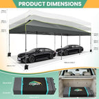 10x30 Pop Up Canopy Tent, Wedding Party Tent Without Sidewall One Push Setup Glow, 3 Adjustable Height Air Vent, alternate