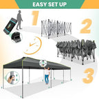 10x30 Pop Up Canopy Tent, Wedding Party Tent Without Sidewall One Push Setup Glow, 3 Adjustable Height Air Vent, alternate