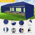 10x30 Pop Up Canopy Tent with 5 Sidewalls Party Tents for Parties Wedding Backyard Waterproof Outdoor Commercial, alternate