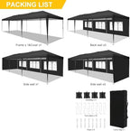 10x30 Pop Up Canopy Tent with 5 Sidewalls Party Tents for Parties Wedding Backyard Waterproof Outdoor Commercial, alternate