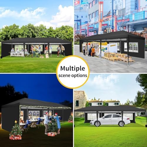 10x30 Pop Up Canopy Tent with 5 Sidewalls Party Tents for Parties Wedding Backyard Waterproof Outdoor Commercial, alternate