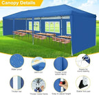 10x30 Pop Up Canopy Tent with 5 Sidewalls Party Tents for Parties Wedding Backyard Waterproof Outdoor Commercial, alternate