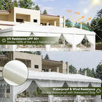 10x30 Pop Up Canopy Tent with 6 Sidewalls, Party Tent, White in White, alternate view 3