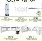 10x30 Pop Up Canopy Tent with 6 Sidewalls, Party Tent, White in White, alternate view 7