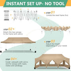 10x30 Pop Up Canopy Tent with 8 Removable Sidewalls, Easy Setup Canopy with Roller Bag & Sandbags, Waterproof, alternate view