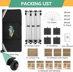 10x30 Pop Up Canopy Tent with 8 Removable Sidewalls, Easy Setup Canopy with Roller Bag & Sandbags, Waterproof, alternate view