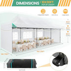 10x30 Pop Up Canopy Tent with Awning & Sidewalls, Heavy Duty Commercial 10X30 Canopy Tents Instant Waterproof, alternate view