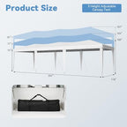 10x30 Pop Up Canopy Tent with Sidewalls, One-Push Instant Setup Waterproof Outdoor Canopy, 3 Adjustable Height, alternate
