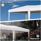 10x30 Pop Up Canopy Tent with Sidewalls, One-Push Instant Setup Waterproof Outdoor Canopy, 3 Adjustable Height, alternate