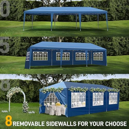 10x30 Pop Up Canopy Tent with Sidewalls, Outdoor Gazebo Canopy Tent, Patio Event Tents Outdoor Event Shelter for, alternate