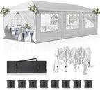 10x30 Pop Up Canopy Tent with Sidewalls, Outdoor Gazebo Canopy Tent, Patio Event Tents Outdoor Event Shelter for