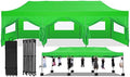 10x30 Pop Up Canopy with 8 Sidewall (10 x30ft Light Green) in 10 x30ft