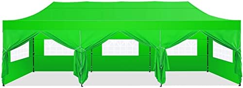 10x30 Pop Up Canopy with 8 Sidewall (10 x30ft Light Green) in 10 x30ft, alternate view 4