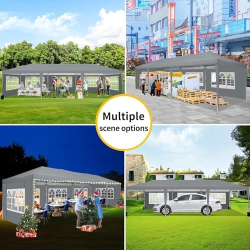 10x30 Pop Up Canopy with 8 Sidewalls for Parties Wedding Backyard, Waterproof Outdoor Commercial Event Shelter, alternate