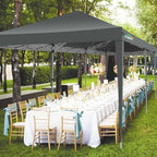 10x30 Pop Up Canopy with 8 Sidewalls, One Push Easy Setup, Gray in Gray, alternate view 2