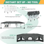 10x30 Pop Up Canopy with 8 Sidewalls, One Push Easy Setup, Gray in Gray, alternate view 5