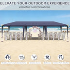 10x30 Waterproof Party Tent with Sidewalls, Outdoor Canopy Tent with 6 Removable Walls & 2 Zipper Doors for, alternate view 4