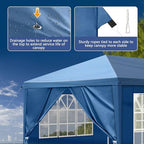 10x30ft Ez Pop Up Canopy Tent with 8 SideWalls Blue in 10x30ft, alternate view 5