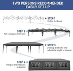 10x30ft Ez Pop Up Canopy Tent with 8 SideWalls Grey in 10x30ft, alternate view 6