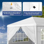 10x30ft Ez Pop Up Canopy Tent with 8 SideWalls White in 10x30ft, alternate view 5