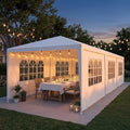 10x30FT Party Tent, Canopy for 30-50, Carpas Fiestas, White in 10x30FT in White