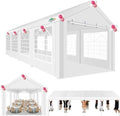 10x30FT Party Tent Heavy Duty for Parties(Better Than Galvanized), Powder Coating, Outdoor Wedding Gazebo Canopy